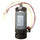 Cylindrical permanent magnet DC motor with metallic casing and attached red, yellow, and black wires. A label on the body lists specifications: 12V, 2.3A, 6000 RPM, CW direction, and manufacturing date. Highlights the technical details and wiring connections for safe application.
