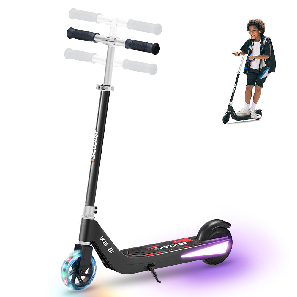 iScooter iK3/iK1S Kids Electric Scooter with Colored Ambient Light