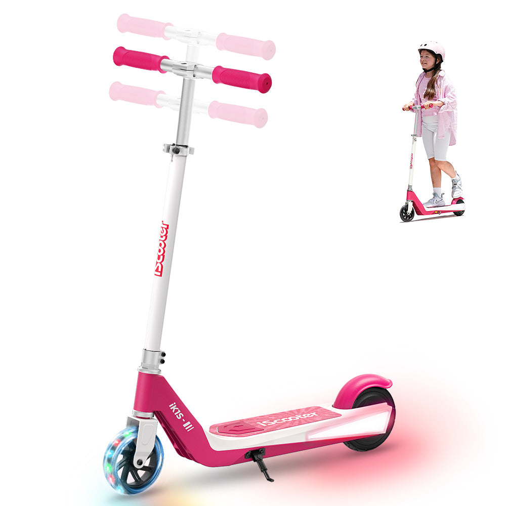 iScooter iK3/iK1S Kids Electric Scooter with Colored Ambient Light