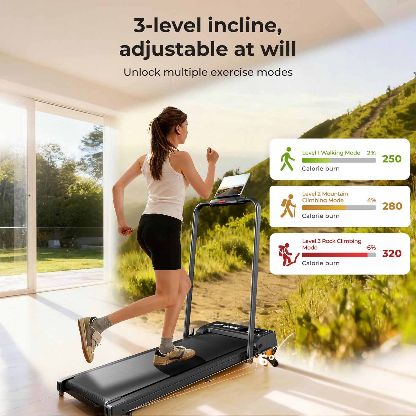 JAGJOG JT52 2-in-1 Treadmill with Incline