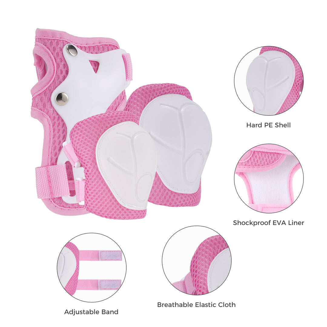 Set Casco + Gomitiere E Ginocchiere Barbie Per Bambine – Rosa, Regolabile 50-56 Cm Per Bici, Pattini E Scooter