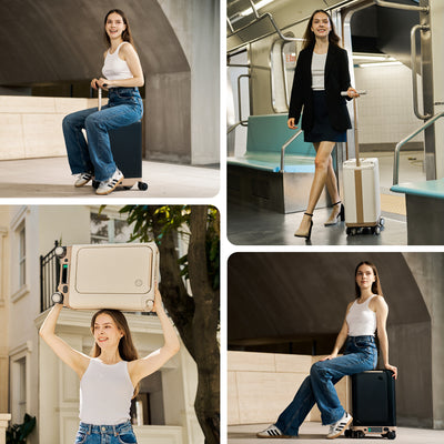 Smart Rideable Suitcase Electric Luggage Scooter For Travel Airline Approved