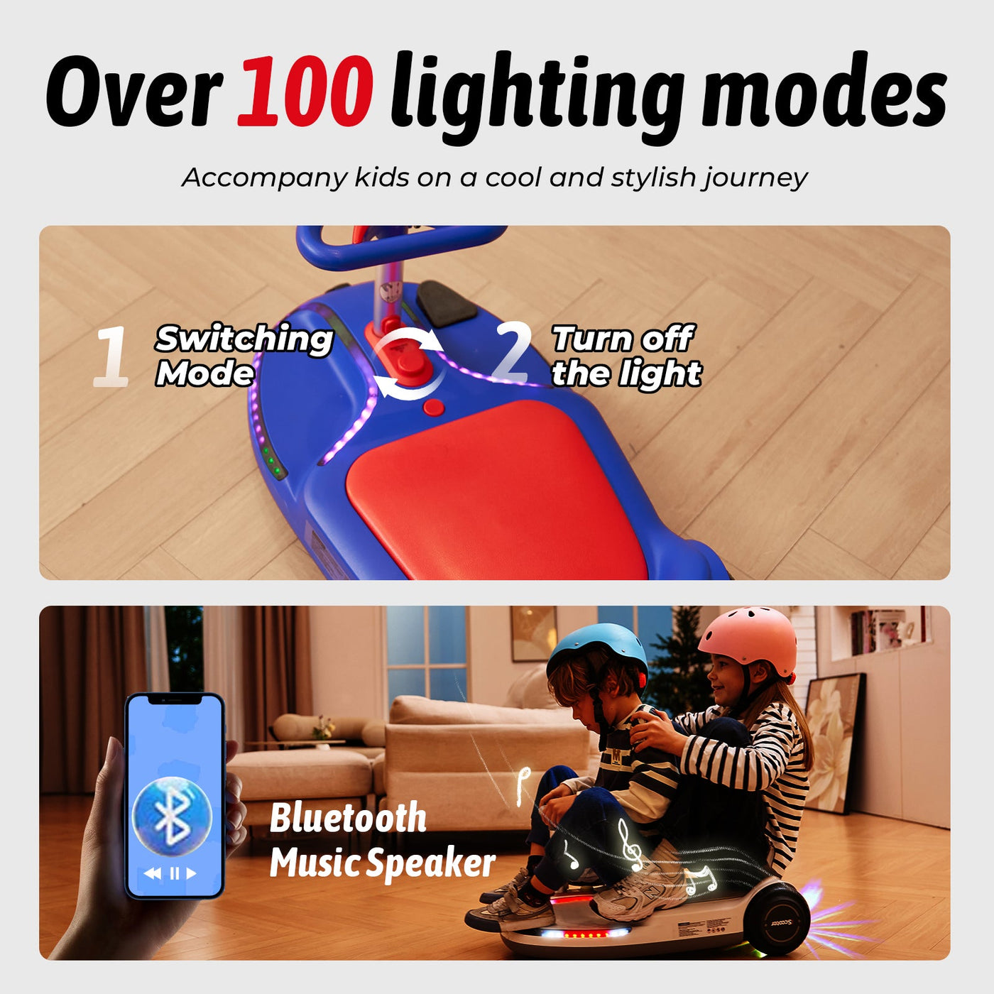 iScooter TC3 4-in-1 Electric Wiggle Car with Bluetooth for Kids