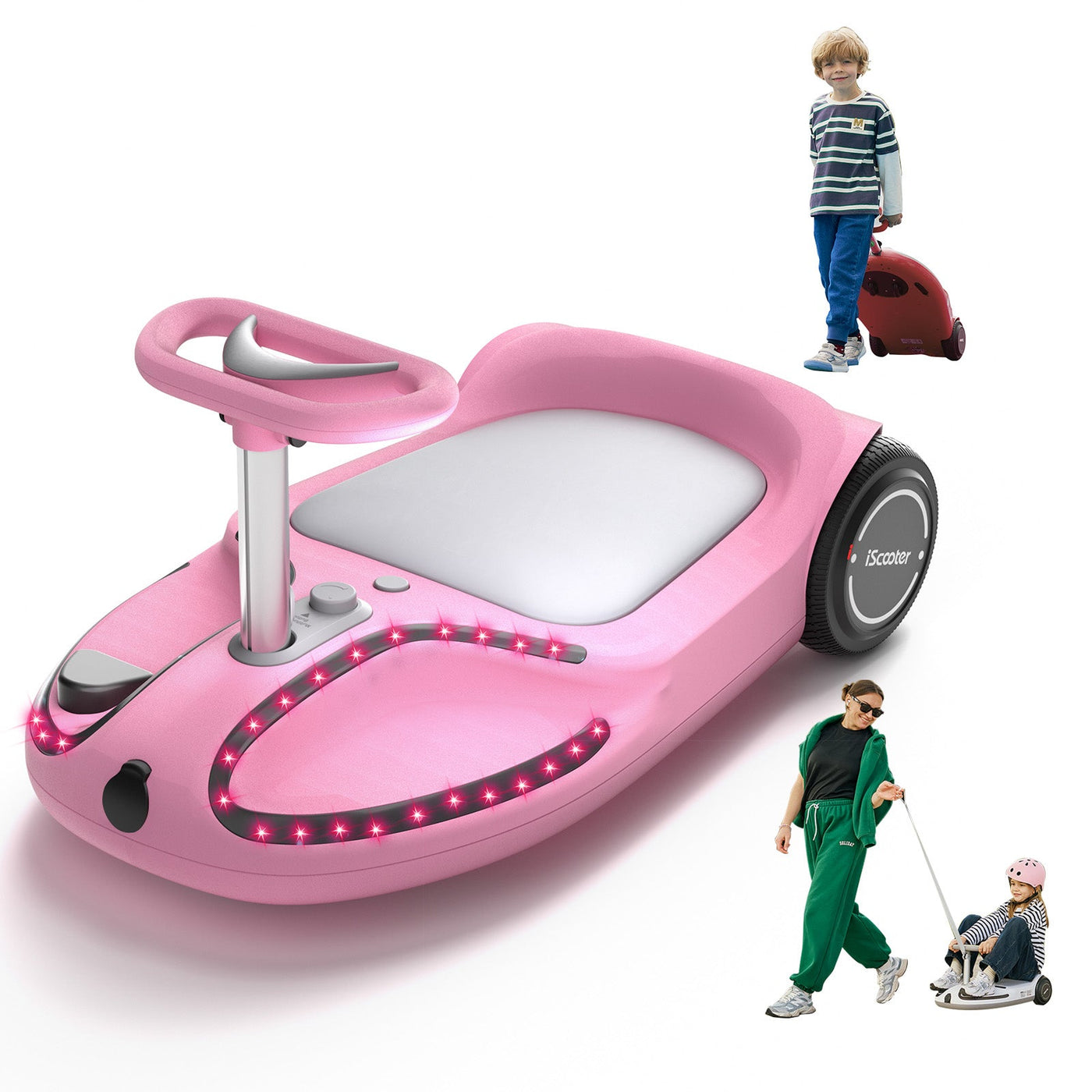 iScooter TC3 4-in-1 Electric Wiggle Car with Bluetooth for Kids