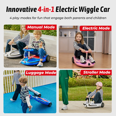 iScooter TC3 4-in-1 Electric Wiggle Car with Bluetooth for Kids