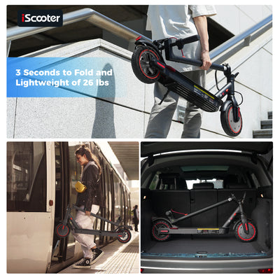 foldable electric scooter inside the car