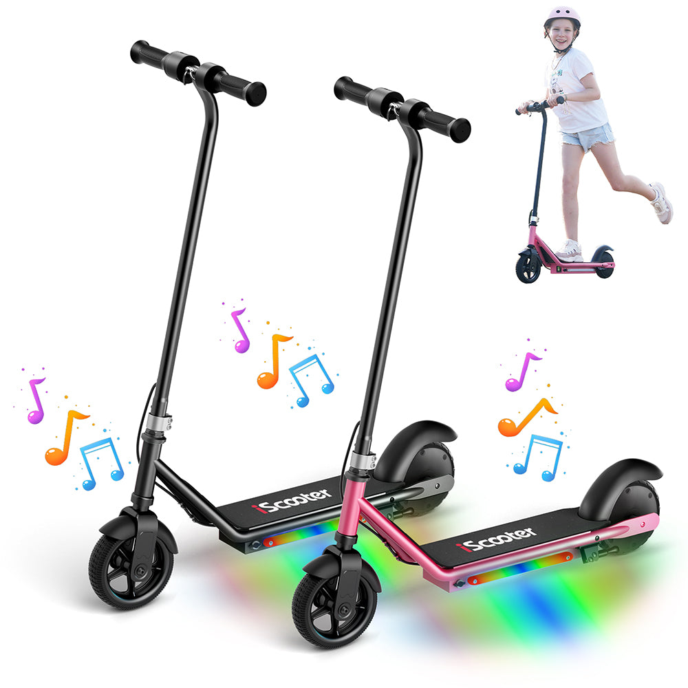 iScooter iK3/iK1S Kids Electric Scooter with Colored Ambient Light