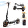 iScooter I10 Plus electric scooter in sleek black with orange accents, shown upright and folded for portability, featuring digital display, dual disc brakes, sturdy frame, and Bluetooth app interface for smart control, emphasizing modern design, safety, and commuter convenience.