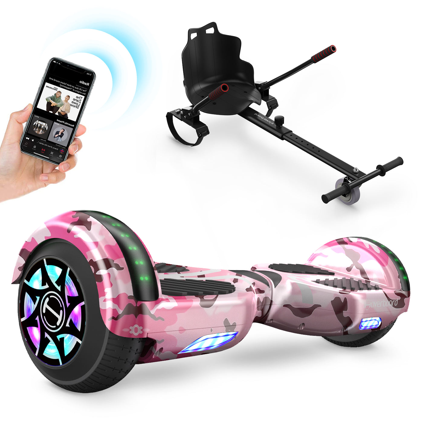 ihoverboard pink h4 Can be connected to Bluetooth