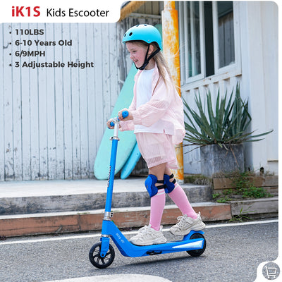 iScooter iK3/iK1S Kids Electric Scooter with Colored Ambient Light