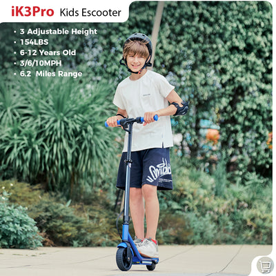iScooter iK3Pro/iK1S Kids Electric Scooter with Colored Ambient Light