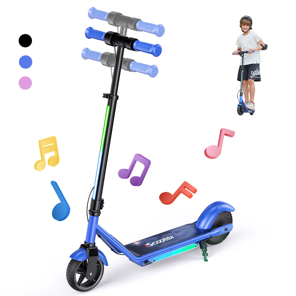 iScooter iK3/iK1S Kids Electric Scooter with Colored Ambient Light