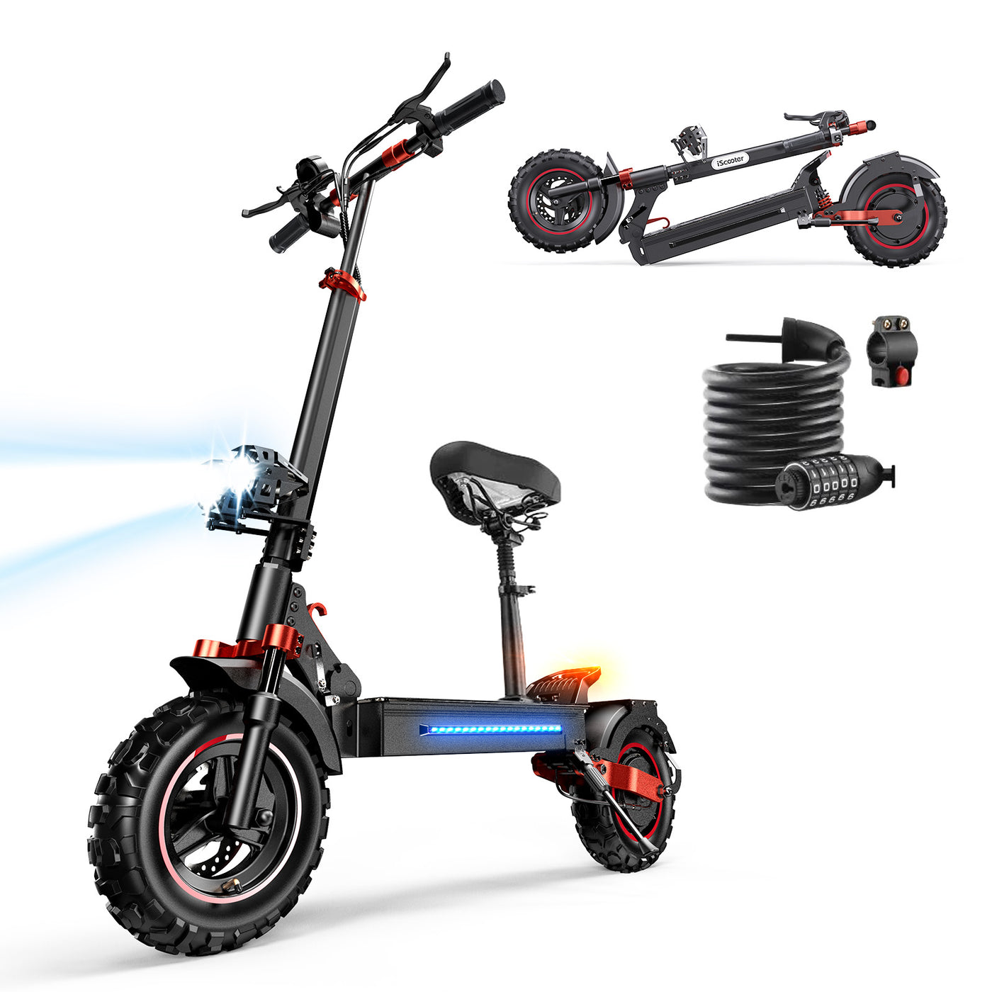iScooter iX5S 1000W Foldable Off Road Electric Scooter