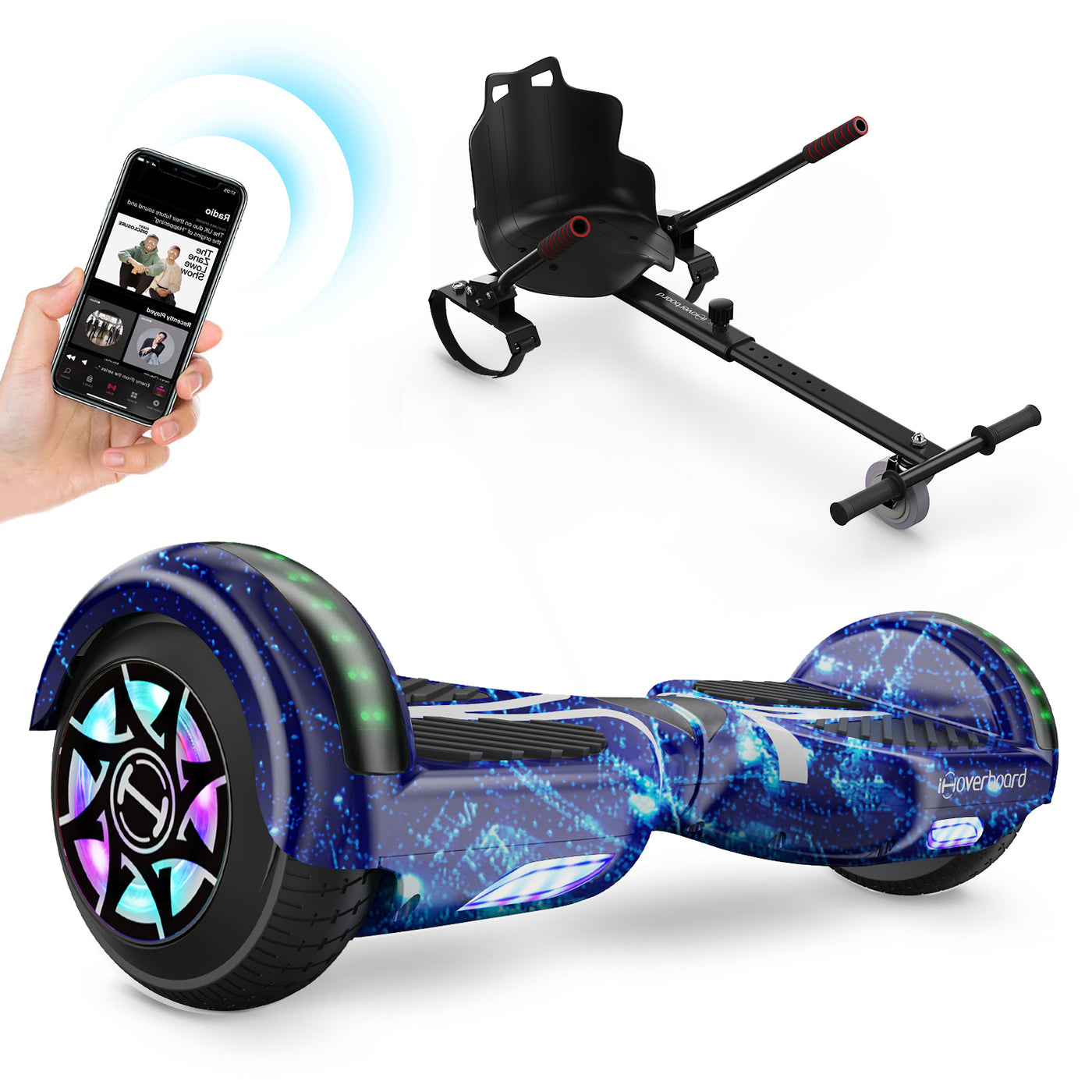 iHoverboard H4 Yellow Bluetooth Hoverboard 6.5"