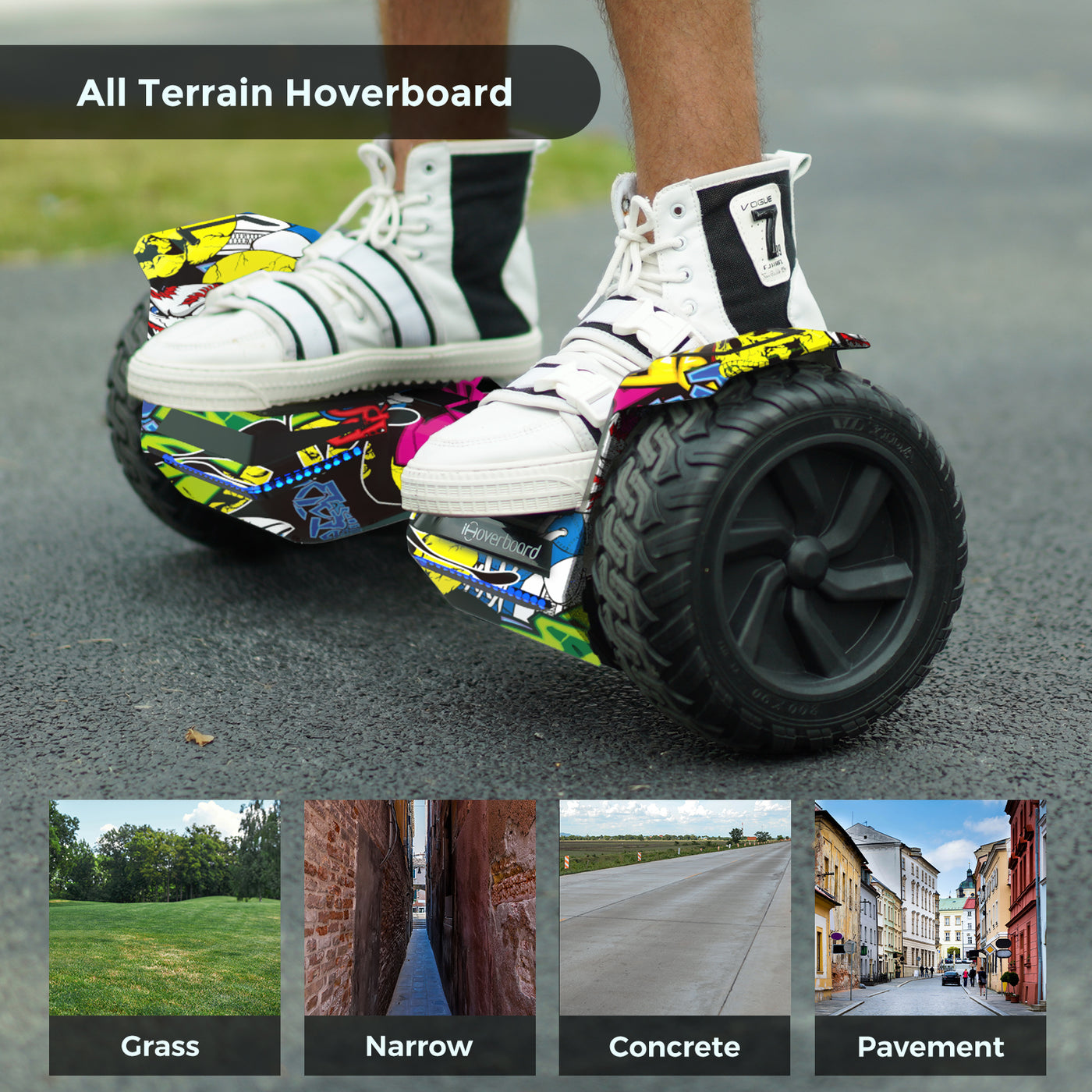 iHoverboard H8 Yellow Off Road Hoverboard 8.5"