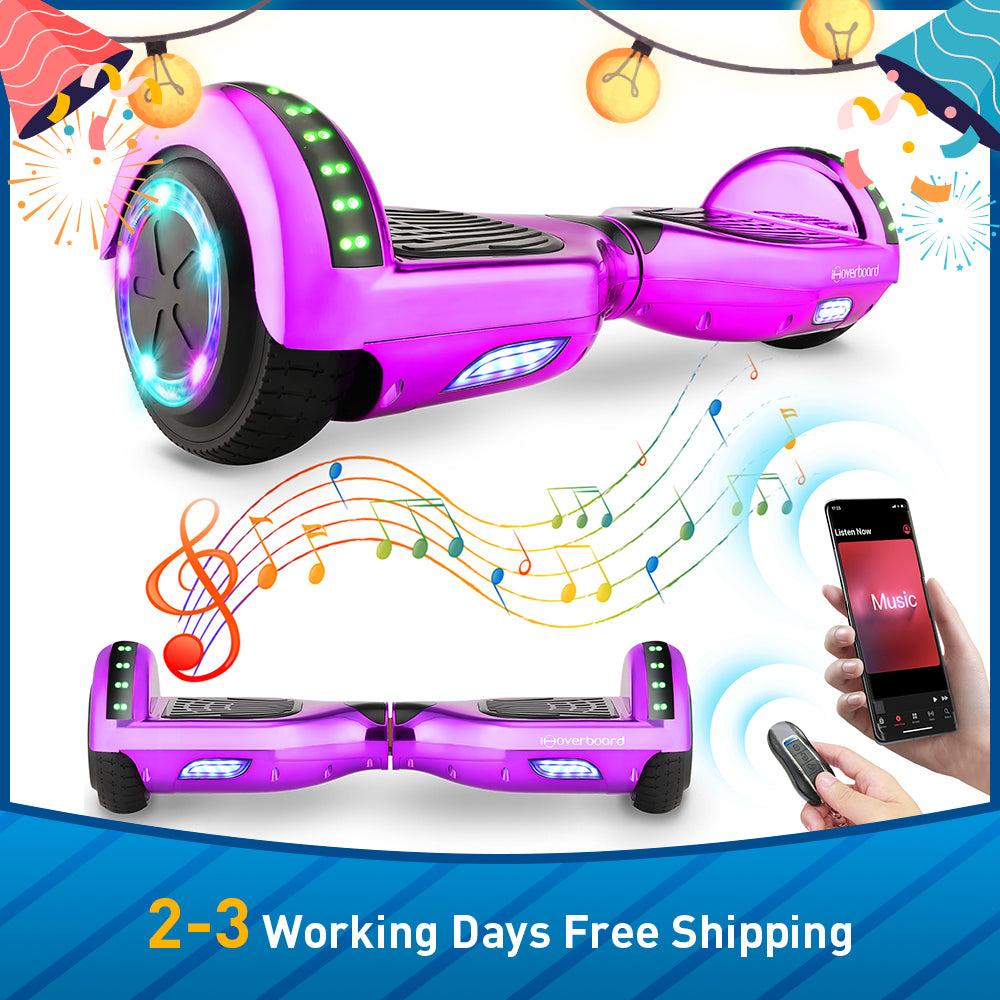 iHoverboard® H1 Purple (Fuchsia) 700W Self Balancing Hoverboard 6.5"