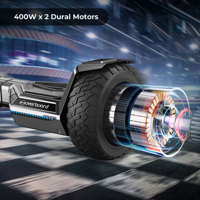 iHoverboard H8 Silver Off Road Hoverboard 8.5"