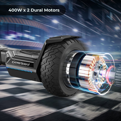 iHoverboard H8 Black Off Road Hoverboard 8.5"