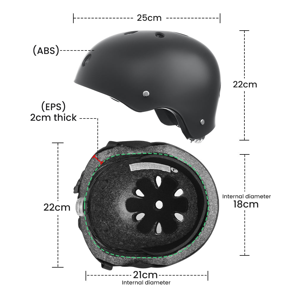 Helmet with Thickened EPS liner Size on both sides