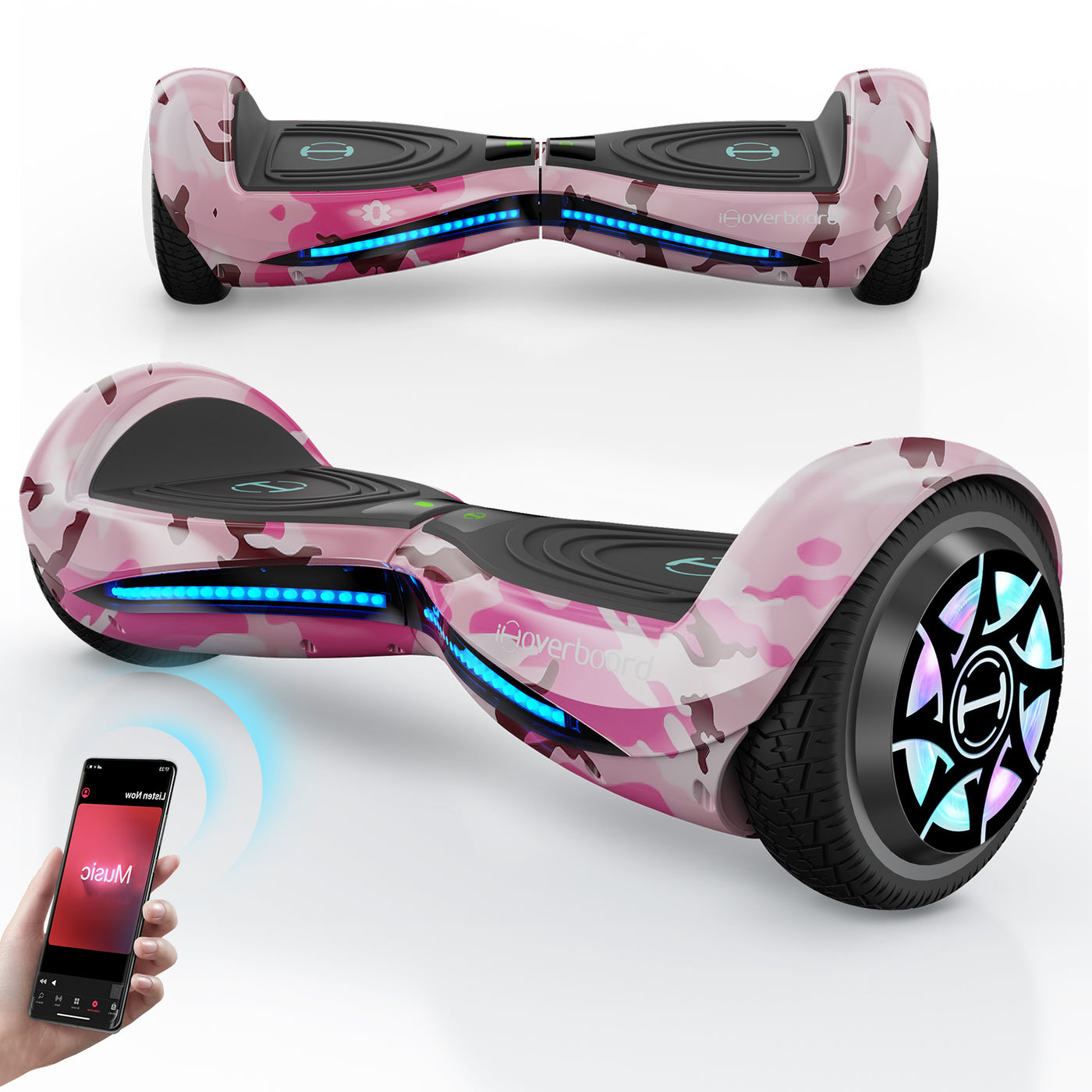 iHoverboard H2 Pink Self Balancing Hoverboard with Dual 350W Motor (700W)