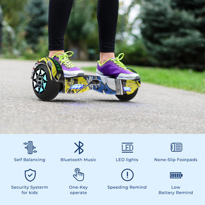 iHoverboard H4 Yellow Bluetooth Hoverboard 6.5"